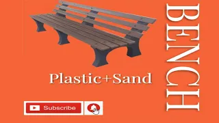 SAND PLASTIC COMPOSITE | The process of making park benches from a sand+polymer+pigment composite