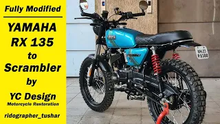 Yamaha RX 135 modified to Scrambler by YC Design | 09.02.2022 | Ridographer Tushar