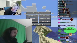 xQc Dies Laughing at Forsen Speedrunning Minecraft