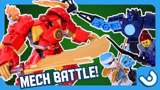 MECH BATTLE! LEGO Ninjago Dragons Rising 2024 Kai's Elemental Fire Mech 71808 EARLY Review