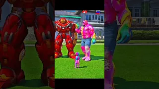 GTA V:- RGB Hulk And RGB Baby Saved Spiderman From Venom 😱⁉️ #Shorts #Gta5 #shortsfeed