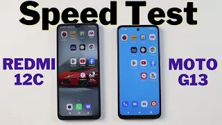 Moto G13 vs Redmi 12C Speed Test Comparison  - Best One