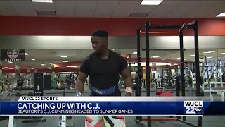 C.J. Cummings training in Beaufort