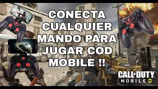 COMO JUGAR CALL OF DUTY MOBILE CON MANDO GENERICO NO VERIFICADO!! #mando #conectar #codmobile