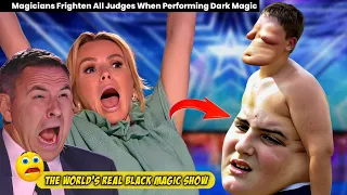 JOKER Magician SCARES The Judges with Giant Black Snak Magic | America's Got Talent 2023