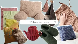 15 *FREE* Knitting Patterns for the Home // Project inspiration and scrap yarn ideas!