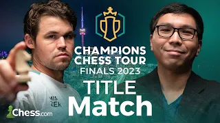 Champions Chess Tour Finals 2023 TITLE MATCH: Watch Magnus v Wesley In $200,000 Match Of The Year!