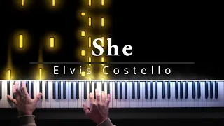 She  - Elvis Costello (PianoTutorial)