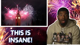 AMERICAN REACTS TO London Fireworks 2012 - New Year Live - BBC One