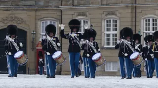 Changing The Guard Copenhagen 4th January 2024 - Den Kongelige Livgarde Tambourkorps