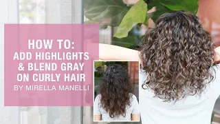 HOW TO add highlights and blend gray on curly hair by Mirella Manelli | Kenra Color