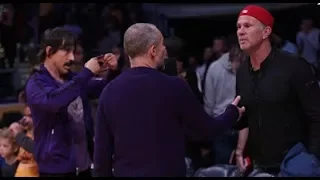 Anthony Kiedis and Flea at Lakers vs. Knicks