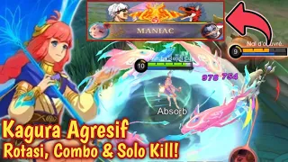 KAGURA 19 KILL MANIAC | SEKALI COMBO LANGSUNG RATA! BUILD KAGURA TERSAKIT 2023 TERBARU - MLBB