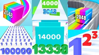 2048 Master : Merge and Run vs Jelly Run 2048 vs Jelly Tube Run vs Number Master Number Run