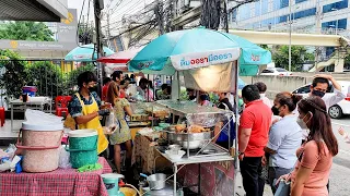 [4K] Walking in Heavy Rain Sutthisan Bangkok, Thailand Rain Sounds