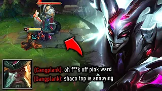 MAKING A GANGPLANK ONE TRICK HATE HIS LIFE! (4 SOLO KILLS TOP)