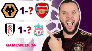 Premier League Gameweek 34 Predictions & Betting Tips!