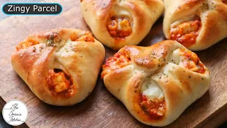 Domino's Style Zingy Parcel Recipe | Paneer & Cheese Zingy Parcel Recipe ~ The Terrace Kitchen