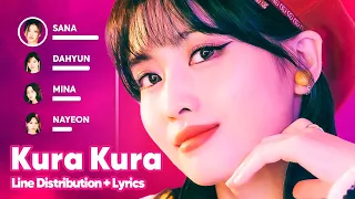 TWICE - Kura Kura (Line Distribution + Lyrics Karaoke) PATREON REQUESTED