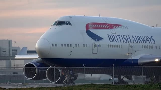 [4K] British Airways BA 284 747-400 Very Rare Takeoff from 1R at SFO Video