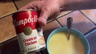 Preparing Campbell's Cream of Chicken Soup from START to FINISH