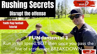 Youth Flag Football Tutorial | #1 Rushing Secrets Video | Disrupt the Offense | Blitz the QB | Win