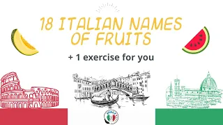 Italian vocabulary with pictures | 18 Fruits Names 👌