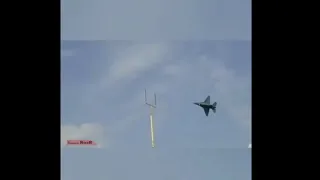 Fighter jet low passes with sonic boom