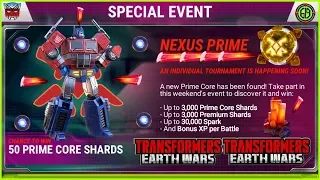 NEXUS PRIME - TRANSFORMERS: Earth Wars SPECIAL EVENT  UPDATE !