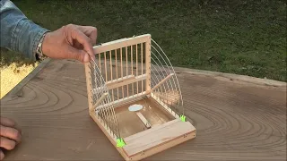 🔴網跳ね上げ式機能鳥籠10-SS型・Flip up a net birdcage trap