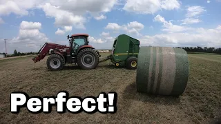 Making A Perfect Hay Bale JD 568