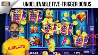 Our FIRST FIVE PIGGY BANKIN' BONUS 🐷AJSlots on Lock it Link Slot Machines