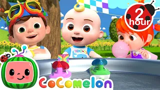 Let's Race Our Balloons | Cocomelon | Family Time! 👨‍👩‍👦 | MOONBUG KIDS | Family Time