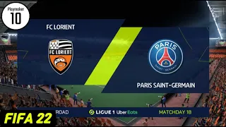 Lorient vs PSG | Ligue 1 | FIFA 22