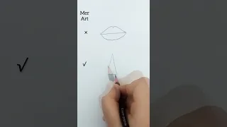 How to draw Realistic lips // طريقة رسم الفم #easy_art #shorts