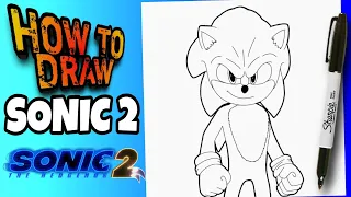 HOW TO DRAW SONIC 2 | SONIC THE EDGEHOG 2 | MOVIE | como dibujar a sonic 2