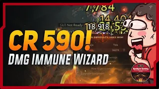 423 Less CR - Challenge Rift 590 - Dmg Immune Wizard - Diablo Immortal