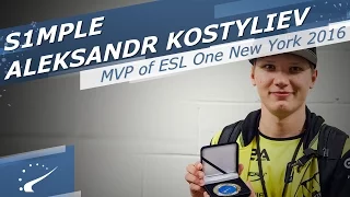 s1mple - HLTV MVP by BenQ of ESL One NY 2016