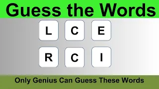 Only A Genius Can Guess These Words| Jumbled Word Game |Part 02| Brain Fun