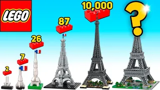 LEGO Eiffel Tower in Different Scales - Comparison