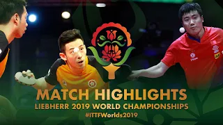 Liang Jingkun/Lin Gaoyuan vs Wong Chun Ting/Ho Kwan Kit | 2019 World Championships Highlights (1/4)