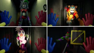 All Glamrock Animatronics over Huggy Wuggy Mods - Poppy Playtime: Security Breach