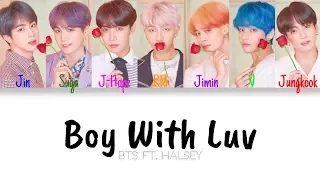 BTS - Boy With Luv ft. Halsey (MV Ver.) (Color Coded Han|Rom|Eng Lyrics)