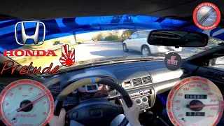 HONDA PRELUDE 2.0i BB9 JDM Tuned POV TOP SPEED DRIVE on GERMAN AUTOBAHN and acceleration.