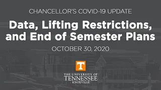 Chancellor's COVID-19 Update - October 30, 2020