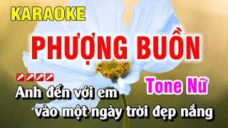 Phượng Buồn Karaoke Tone Nữ Nhạc Sống | Nguyễn Duy