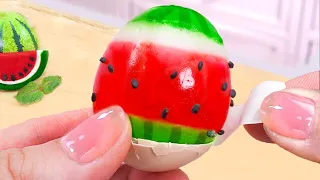 Watermelon Jello 🍉 Yummy Making Miniature Watermelon Jelly For Summer| 1000+ Ideas Mini Cakes Baking