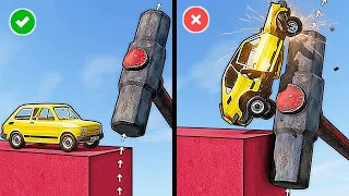 Vehicles VS Giant Spinning Hammers in BeamNG.drive