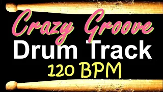 Crazy Groove Drum Track 120 BPM Drum Beats for Bass Guitar, Instrumental Drums Beat 🥁501