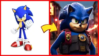 SONIC the Hedgehog ALL CHARACTERS as COP 2024